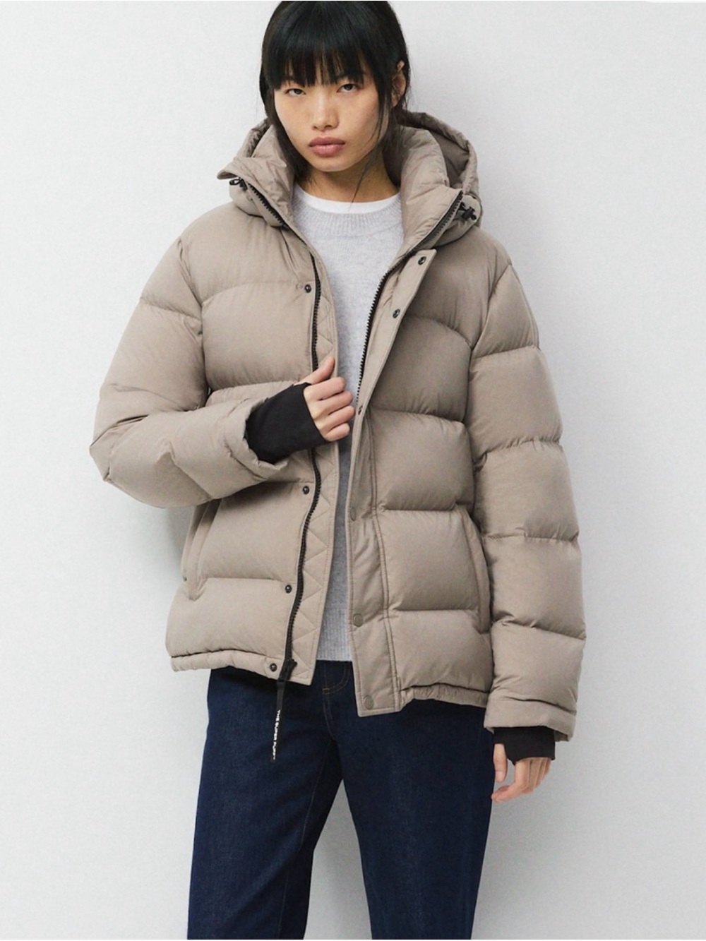 Aritzia The Super Puff Original in Modern Taupe